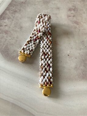 ✨Golden Goddess Handmade Beaded Bracelet with Designer Clasp✨